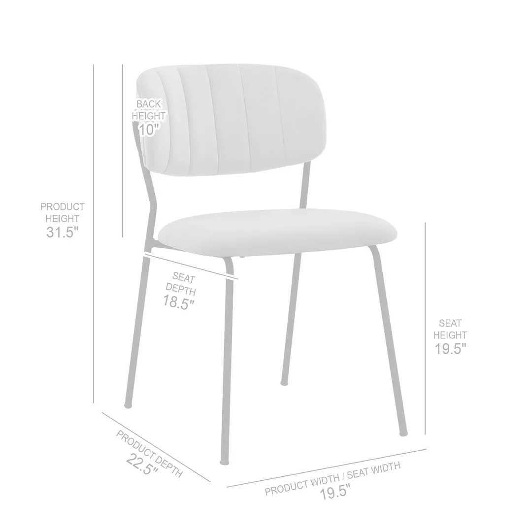 Carlo Velvet Dining Chair Set of 2 - Image 7