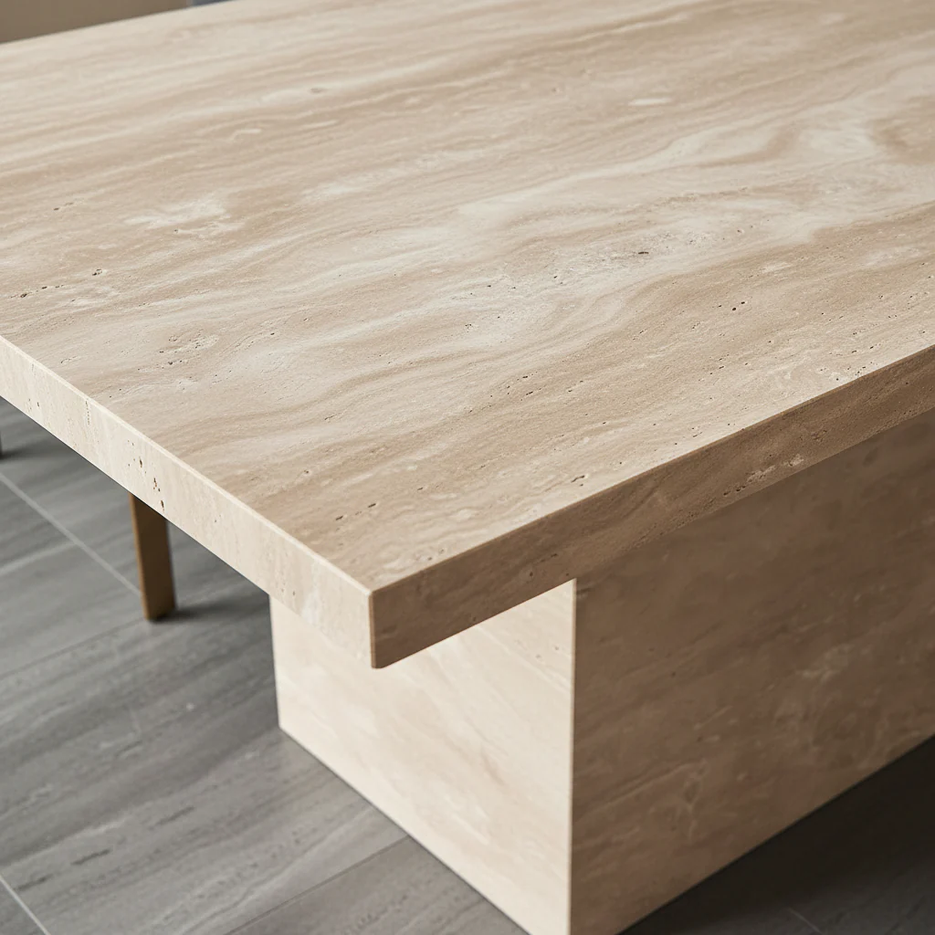 Carrara Travertine Rectangle Dining Table - Image 11