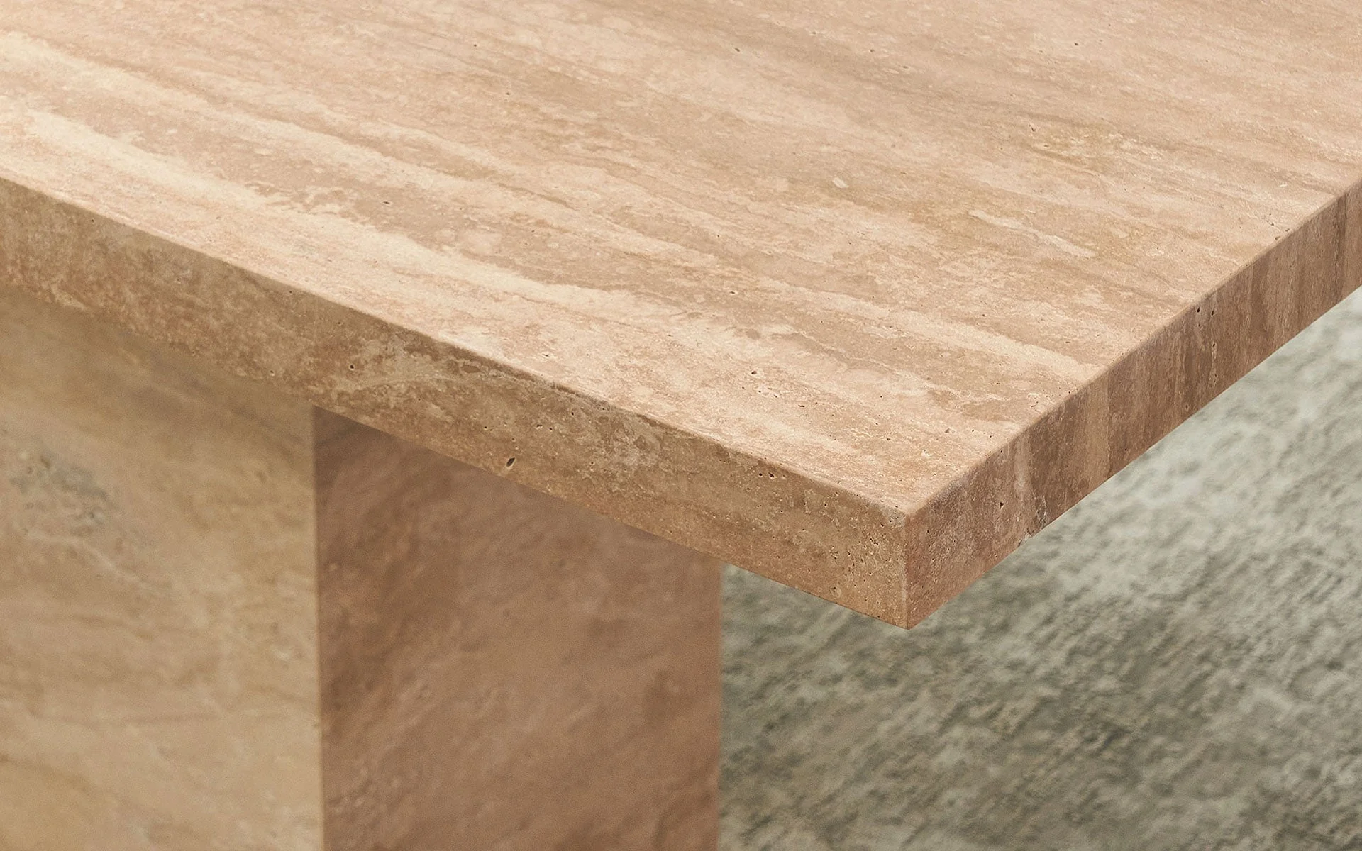 Carrara Travertine Rectangle Dining Table - Image 9