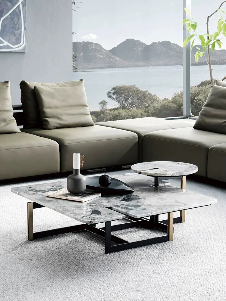 Carrara Marble Coffee Table Set - Image 4