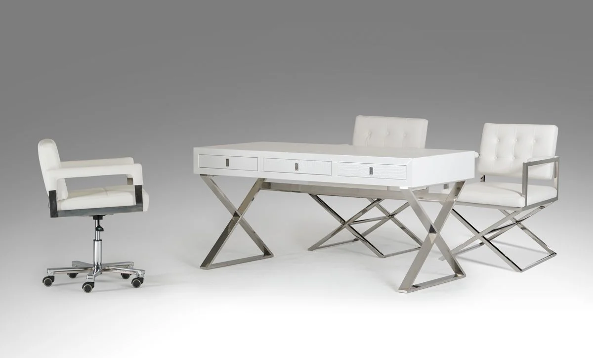 Cascade Modern White Office Desk - Image 3