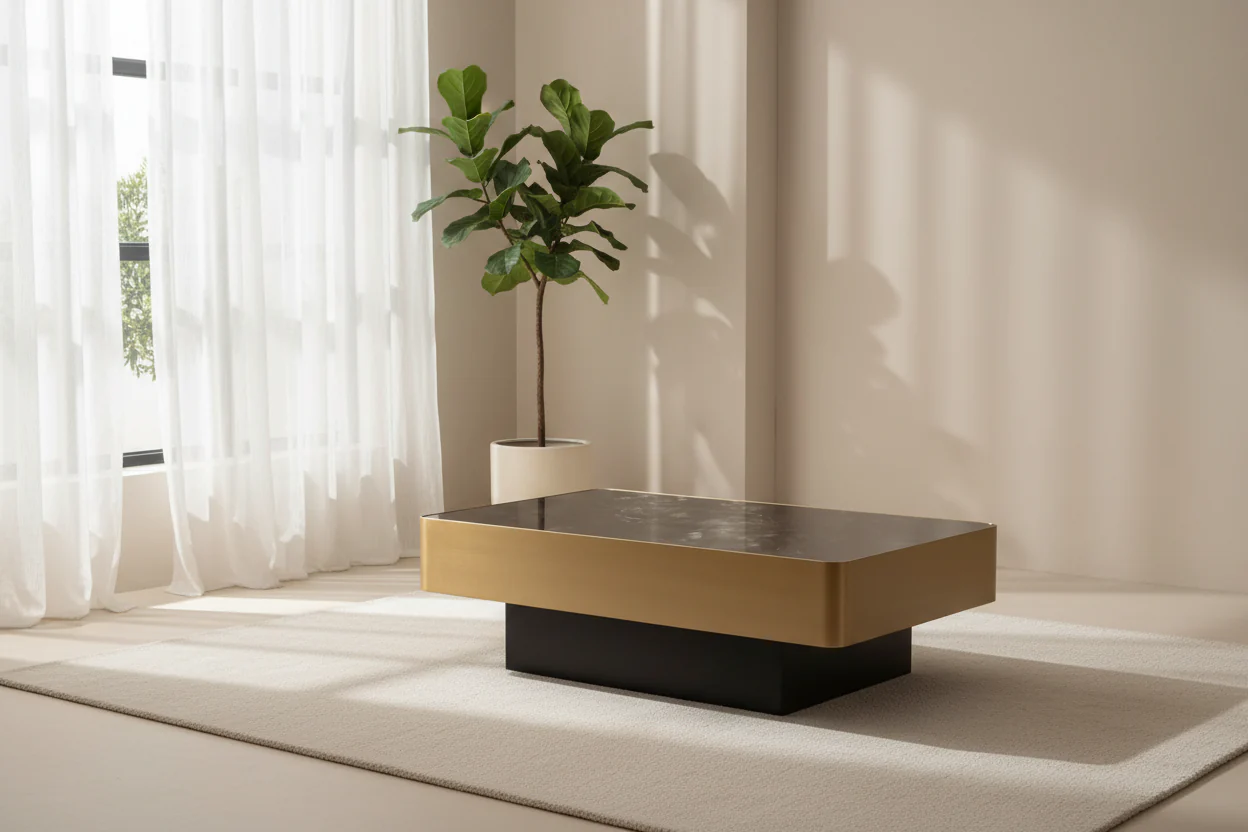 Agate Sintered Stone Rectangle Coffee Table - Image 10