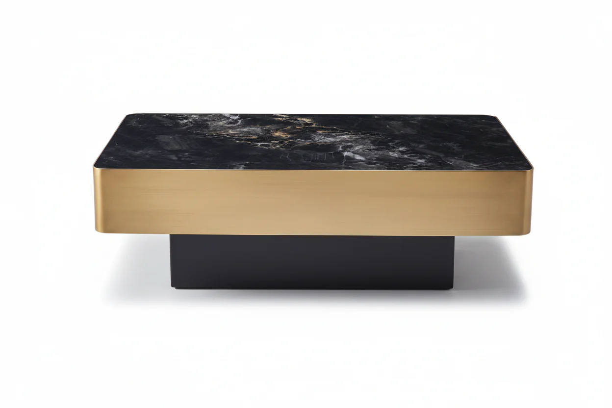 Agate Sintered Stone Rectangle Coffee Table - Image 11