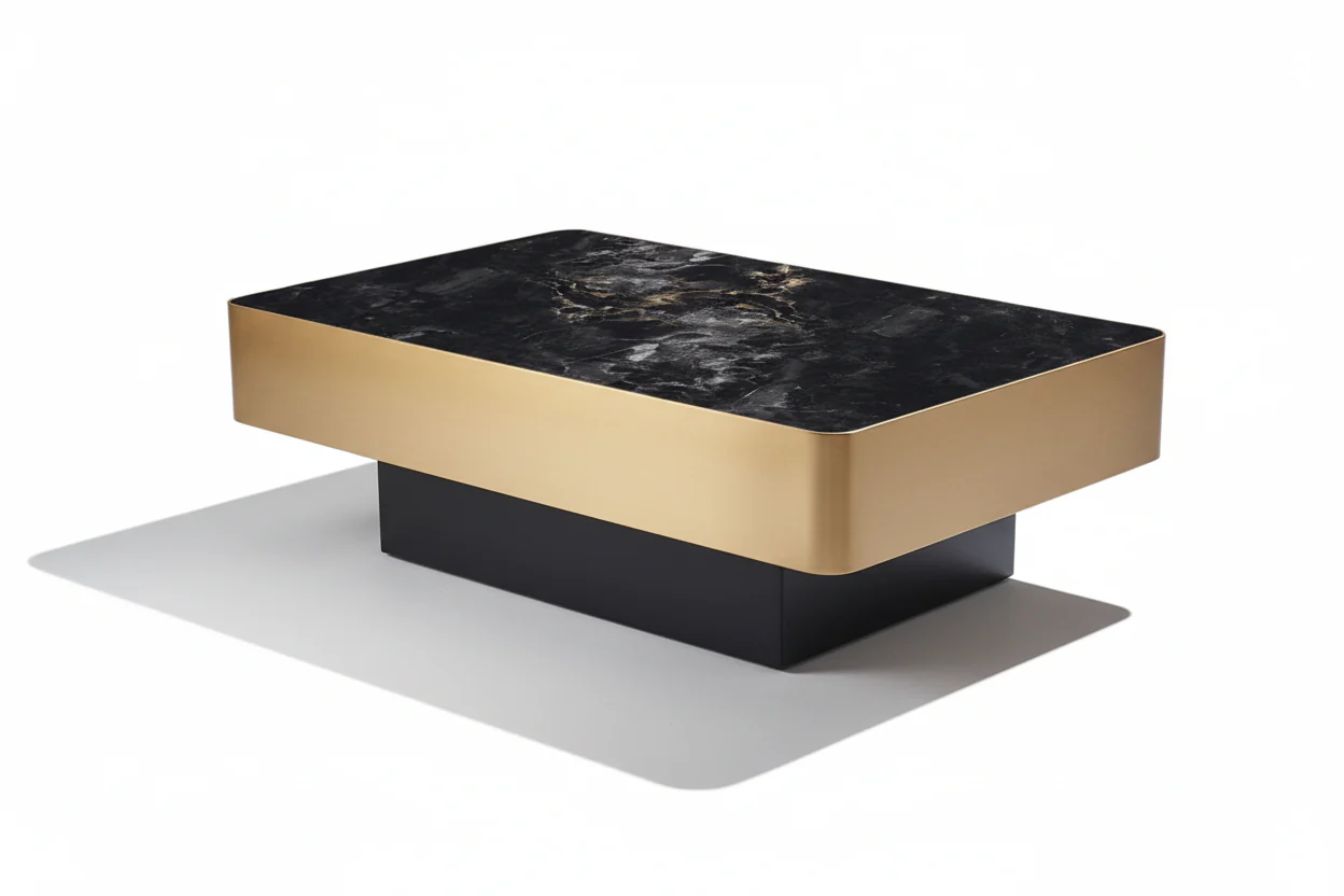 Agate Sintered Stone Rectangle Coffee Table - Image 12
