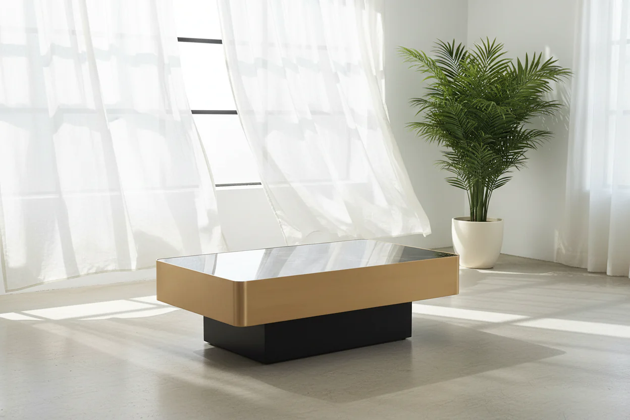 Agate Sintered Stone Rectangle Coffee Table - Image 3