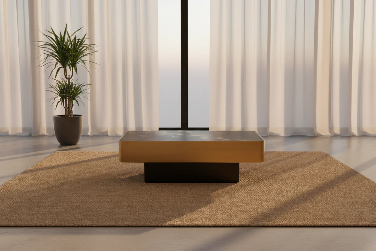 Agate Sintered Stone Rectangle Coffee Table - Image 4