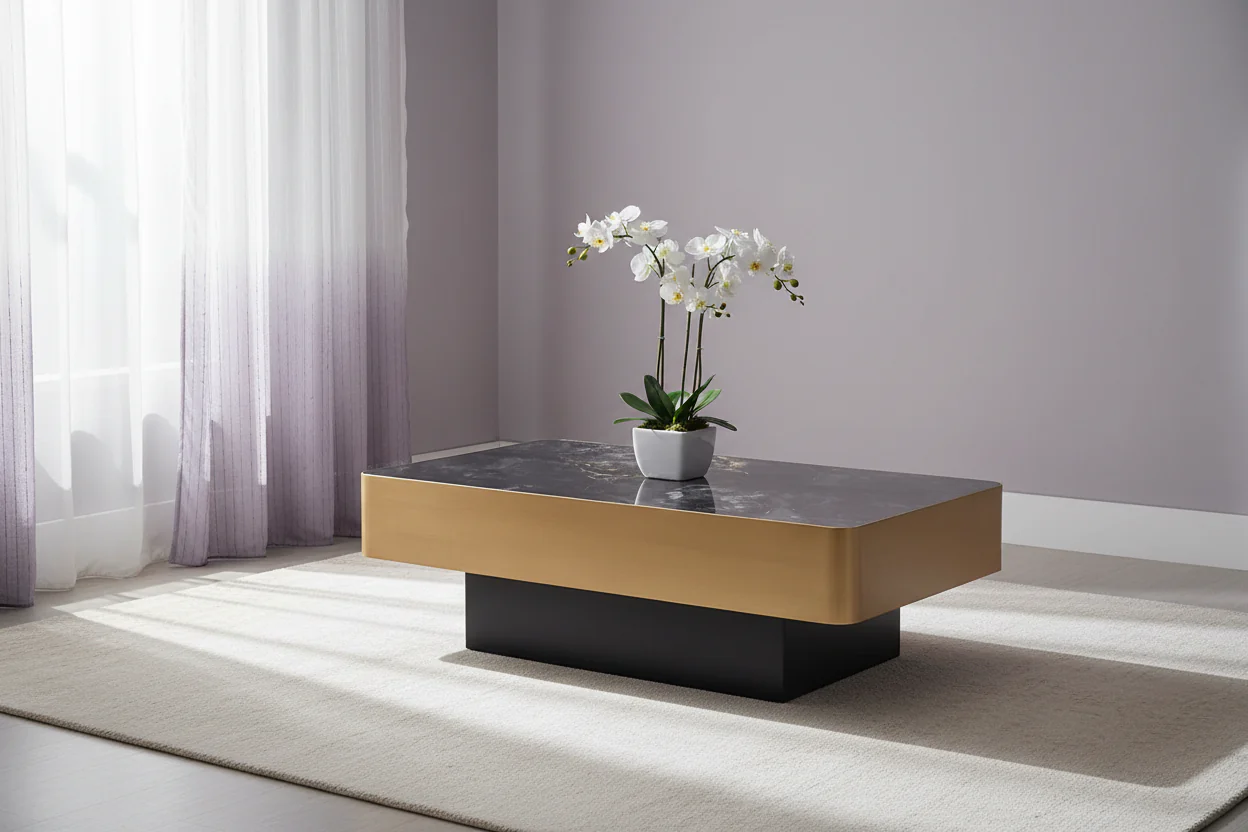 Agate Sintered Stone Rectangle Coffee Table - Image 5