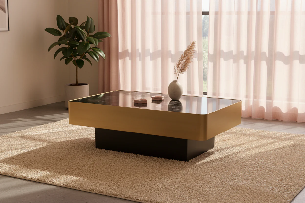 Agate Sintered Stone Rectangle Coffee Table - Image 7