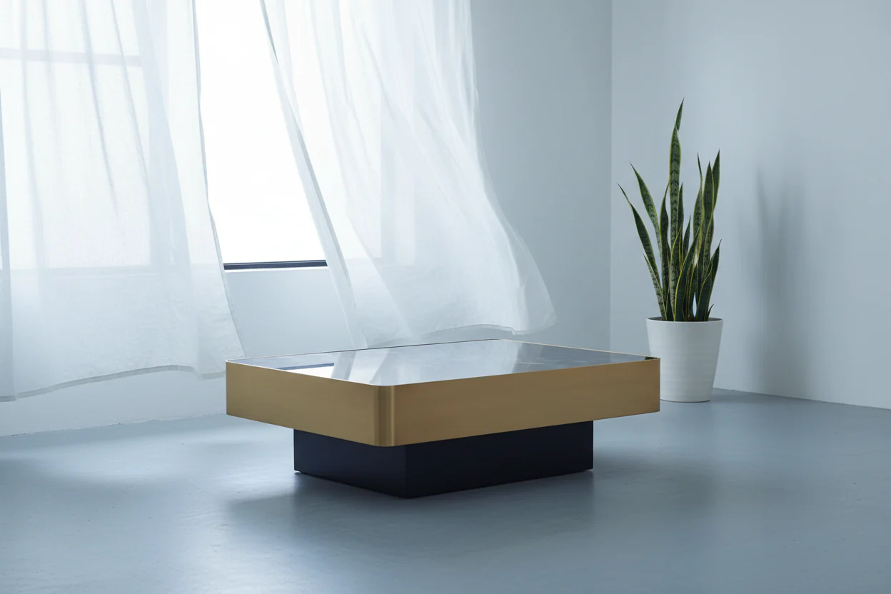 Agate Sintered Stone Rectangle Coffee Table - Image 9