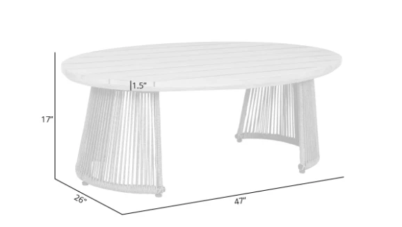 Catalina Oval Rope Coffee Table - Image 7