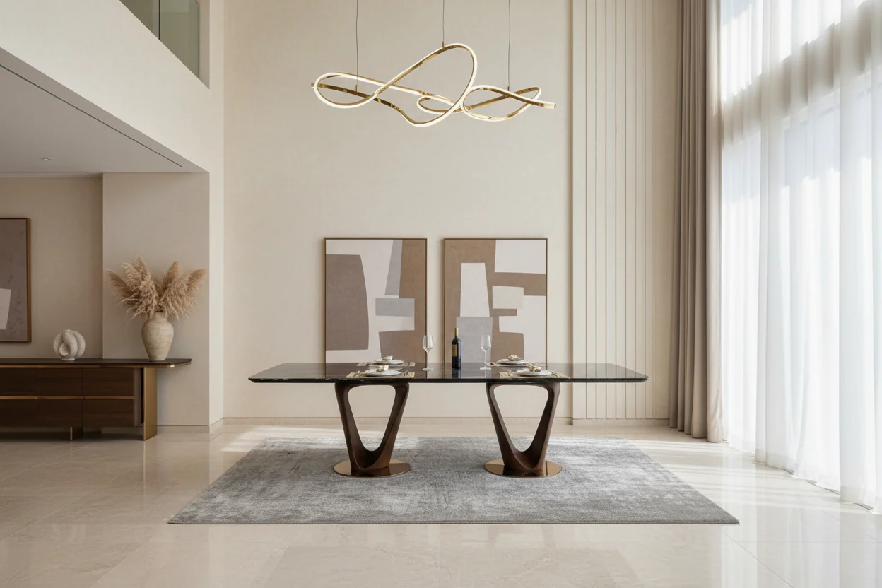 Celestial Gold Dining Table - Image 8