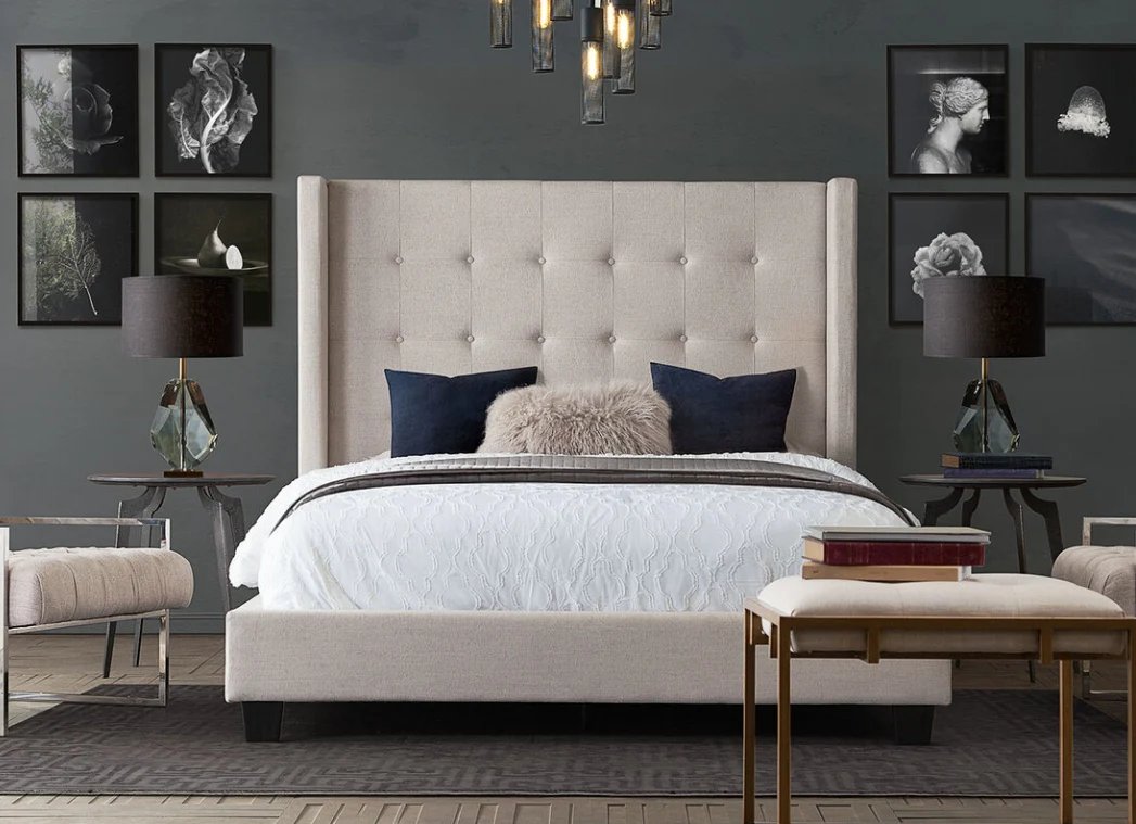 Chateau Tufted Wingback Bed - Image 4