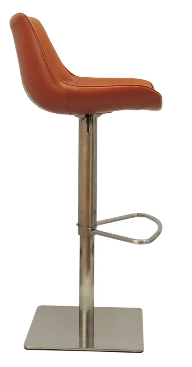 Classic Leather Swivel Barstool - Image 3