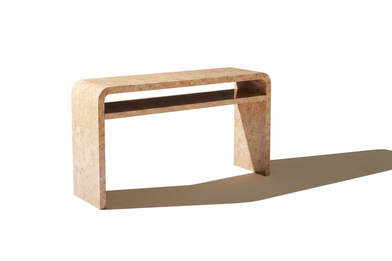 Columbine Travertine Large Rectangle Side Table