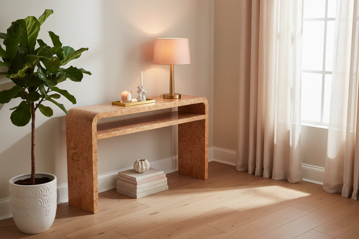 Columbine Travertine Large Rectangle Side Table - Image 4