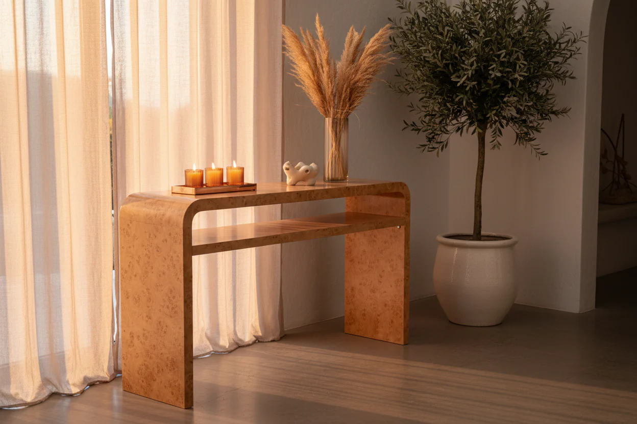 Columbine Travertine Large Rectangle Side Table - Image 5