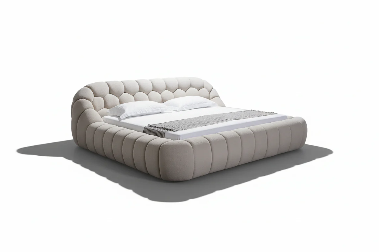 Cozy Bubble Platform Fabric Bed - Image 15