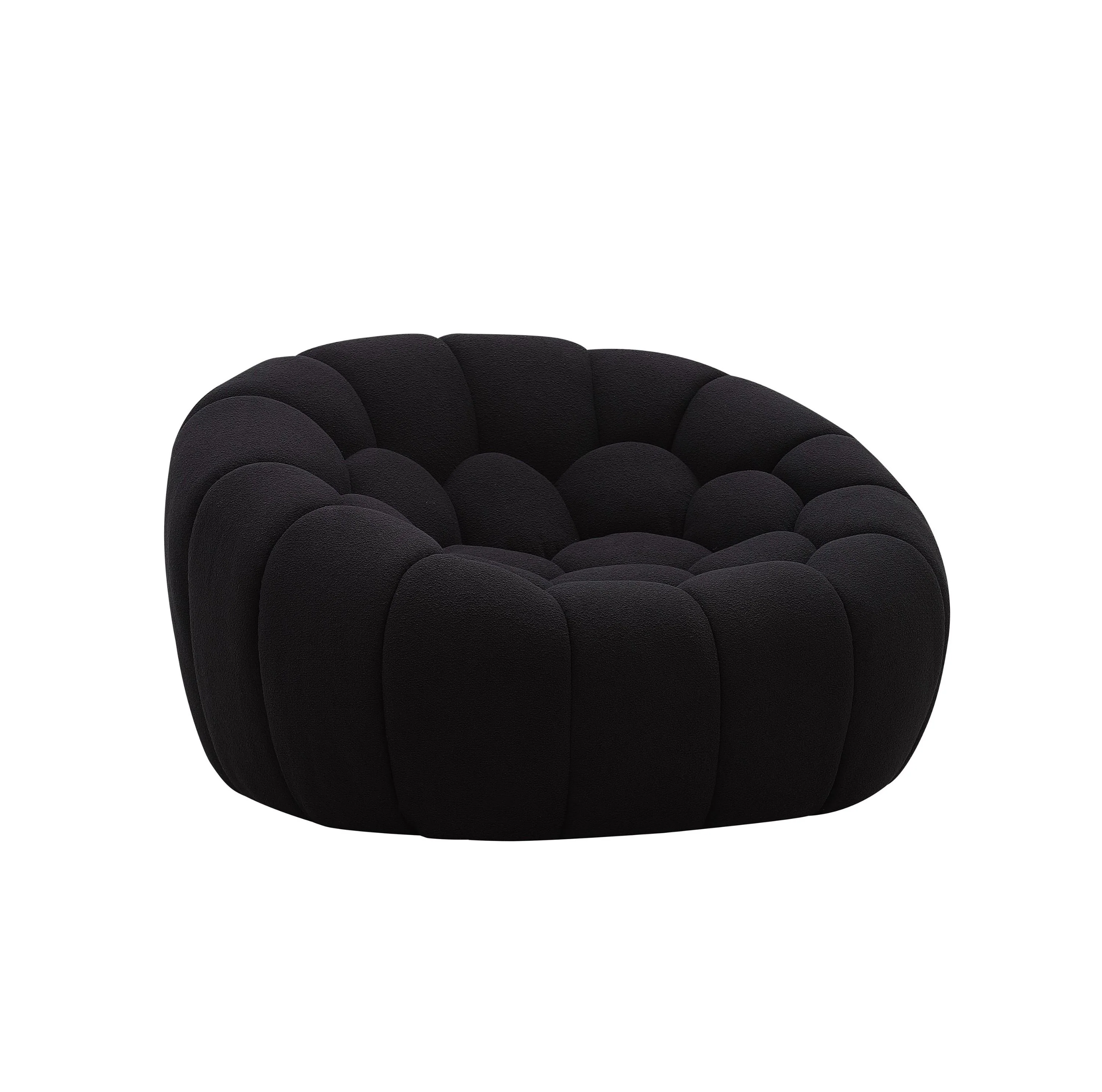 Cozy Cloud Sofa Set - Modern Curved Fabric Chair - Image 7