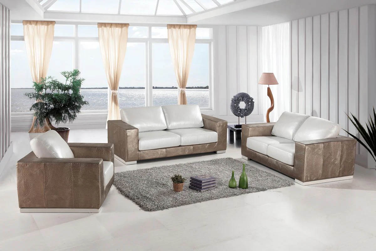 Cozy Elite Leather Sofa Set - Image 3