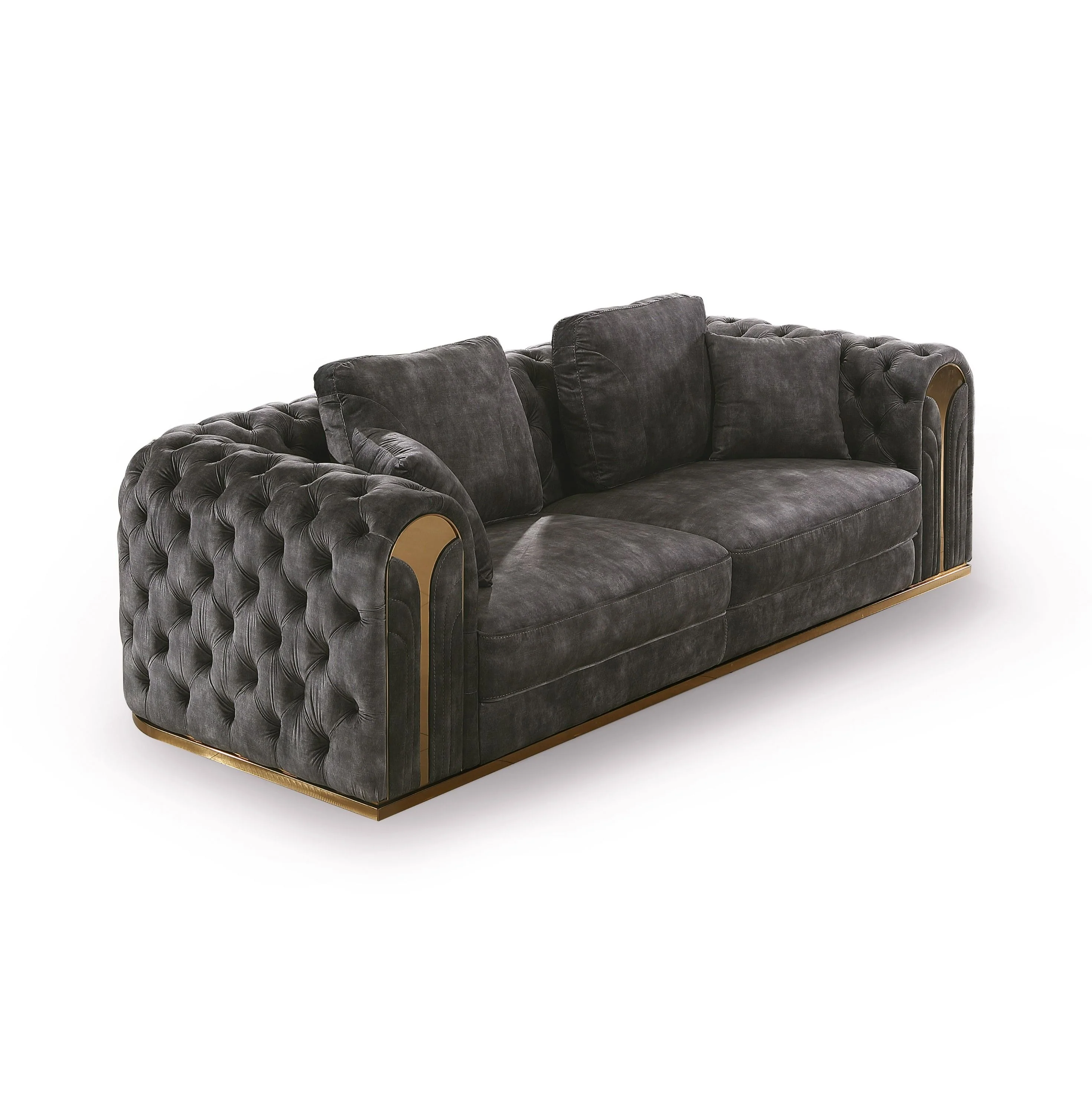 Cozy Luxe Tufted Sofa Set - Image 4
