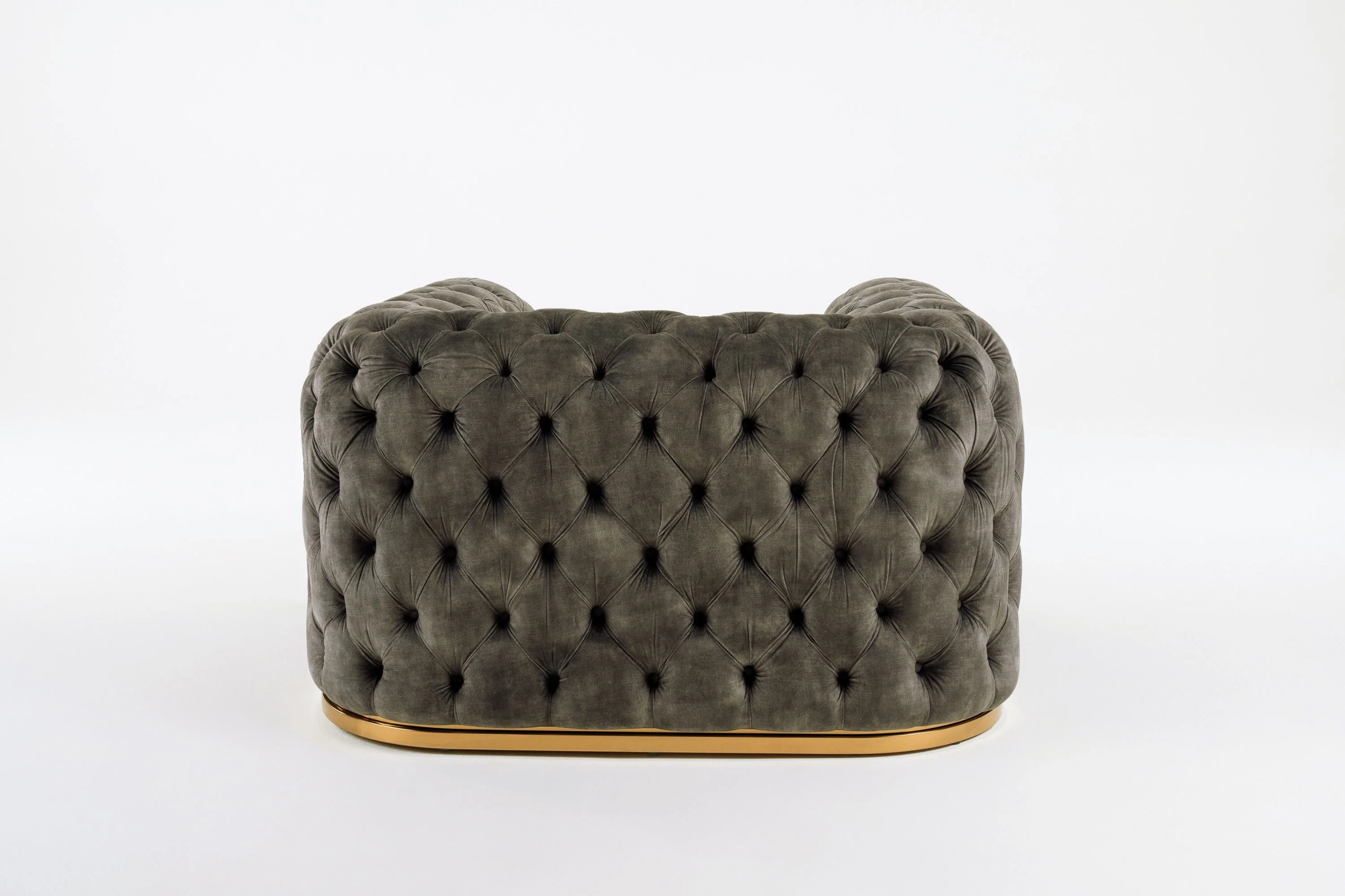 Cozy Luxe Tufted Sofa Set - Transitional Velvet Chair - Image 6