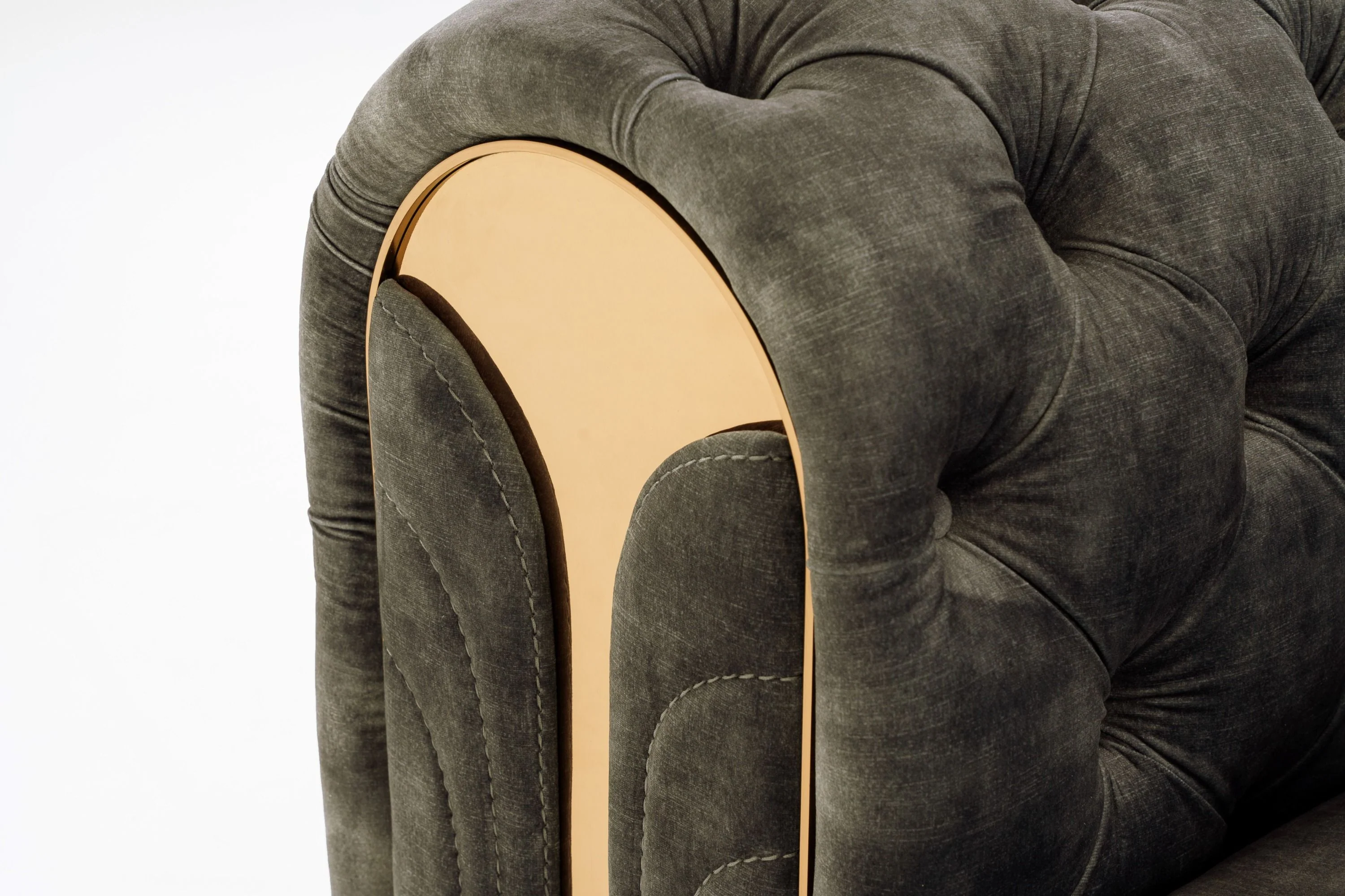 Cozy Luxe Tufted Sofa Set - Transitional Velvet Chair - Image 7