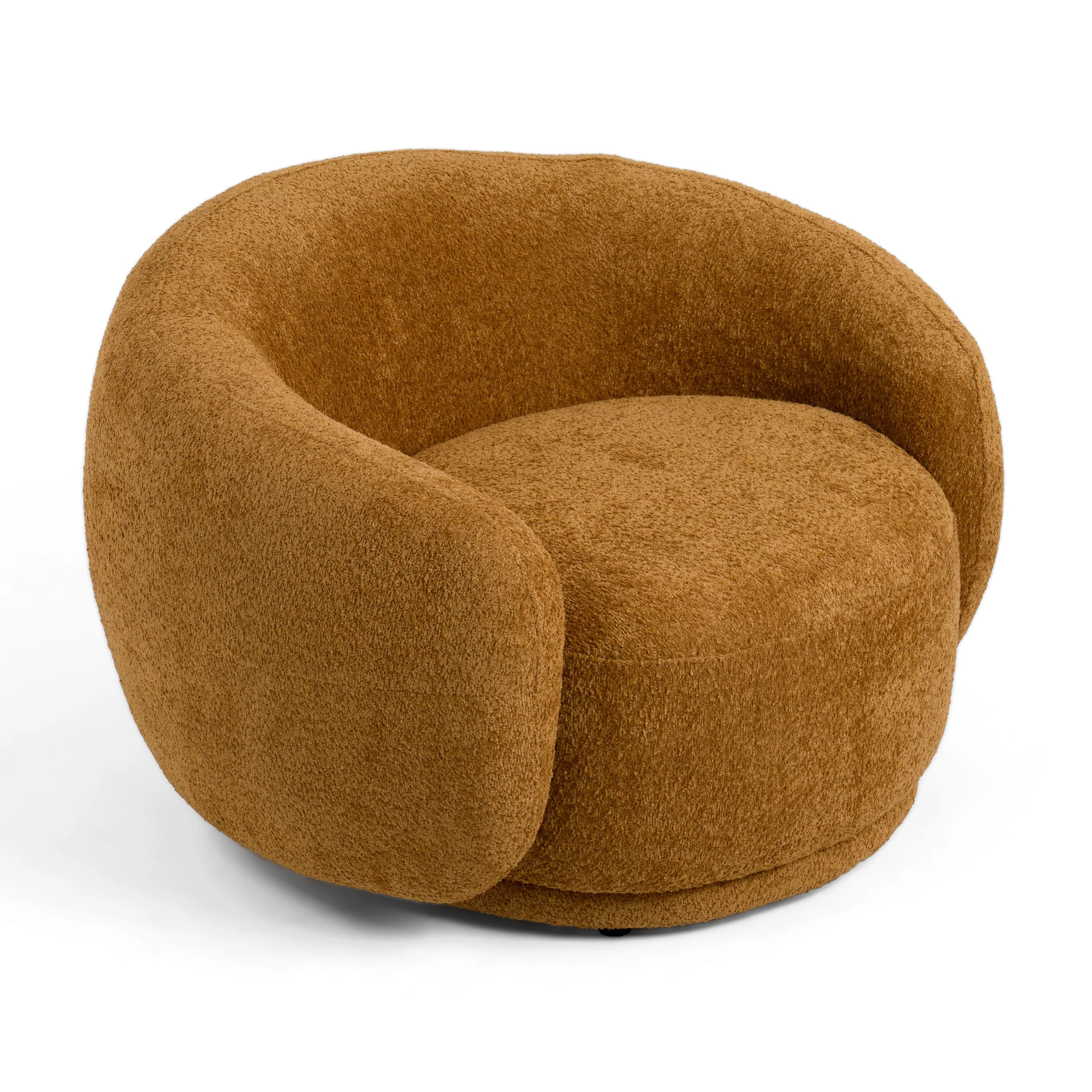Cozy Pinnacle Sofa Set - Modern Orange Fabric Accent Chair - Image 5