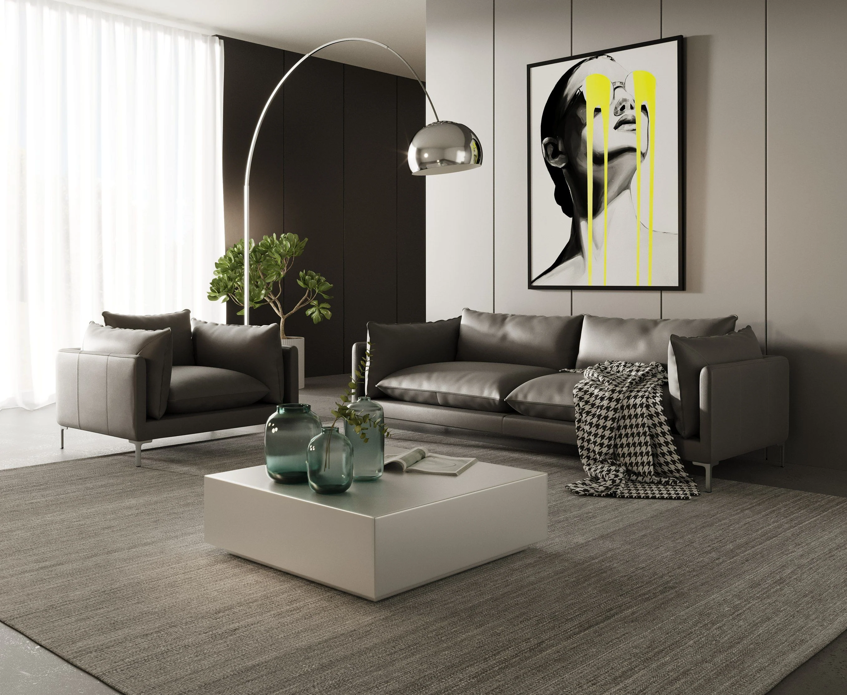 Cozy Summit Leather Sofa Set - Image 5