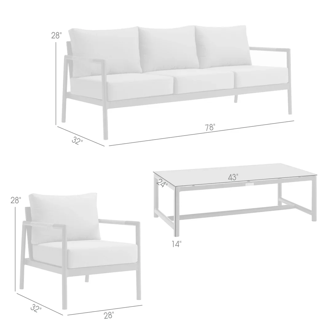 Crown Outdoor Modern Sofa - Image 4