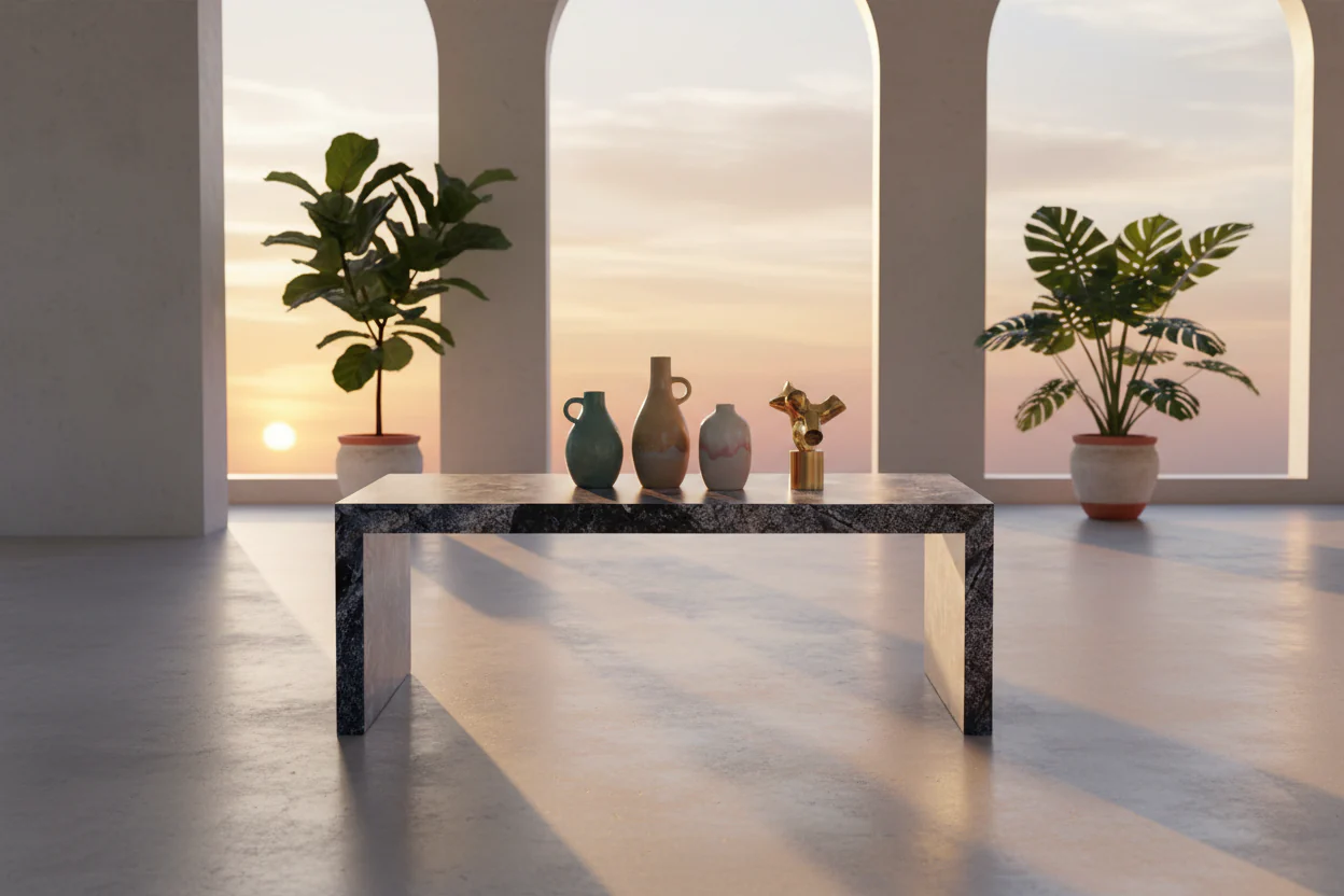 Cyclamen Marble Rectangle Coffee Table - Image 2