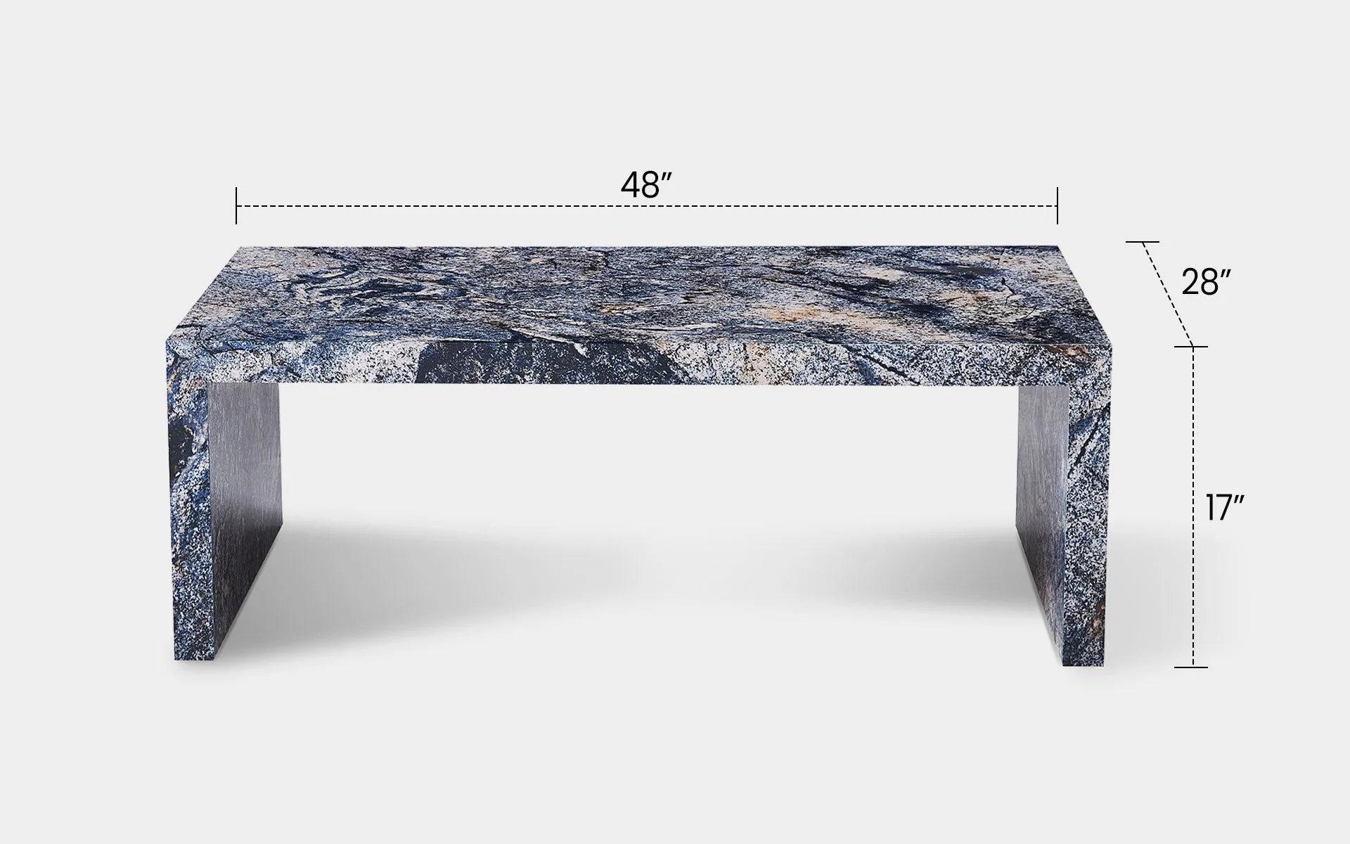Cyclamen Marble Rectangle Coffee Table - Image 5