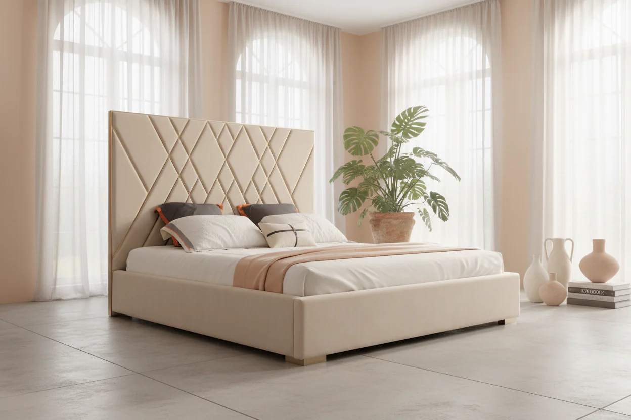 Diamond Luxe Upholstered Bed - Image 3