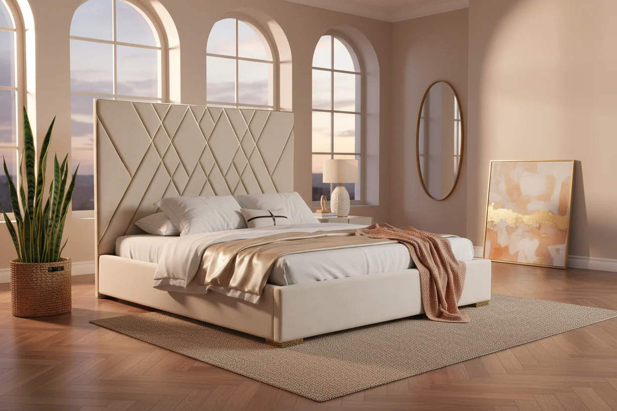 Diamond Luxe Upholstered Bed - Image 5