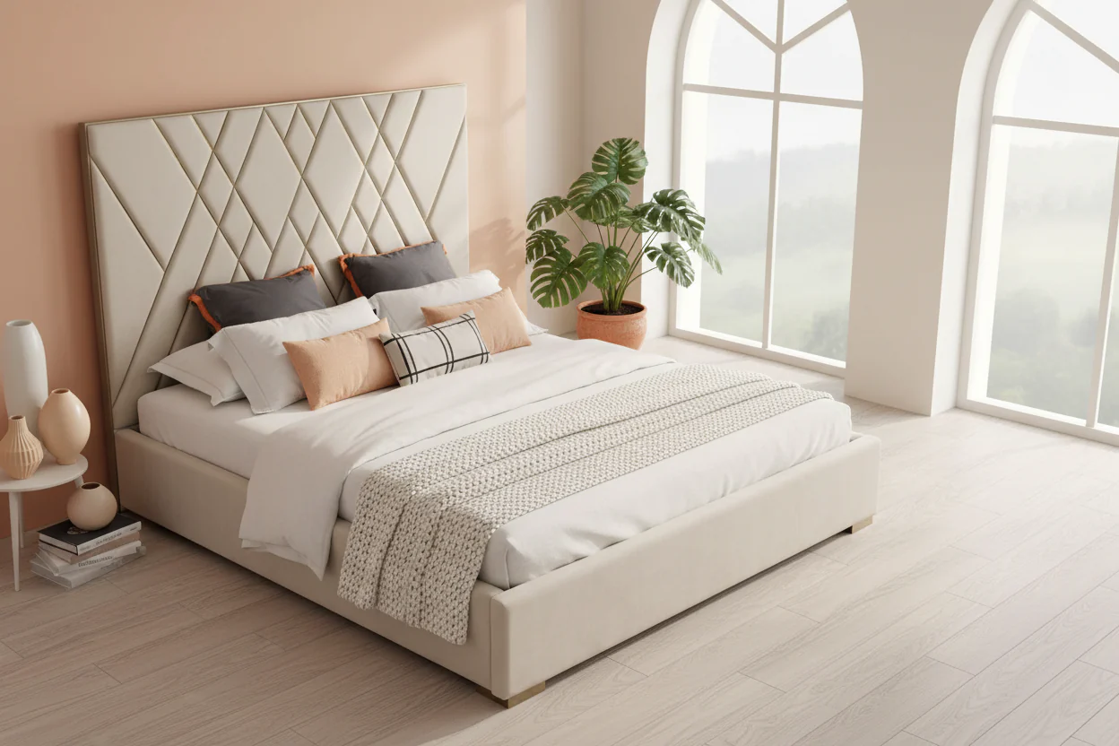 Diamond Luxe Upholstered Bed - Image 6