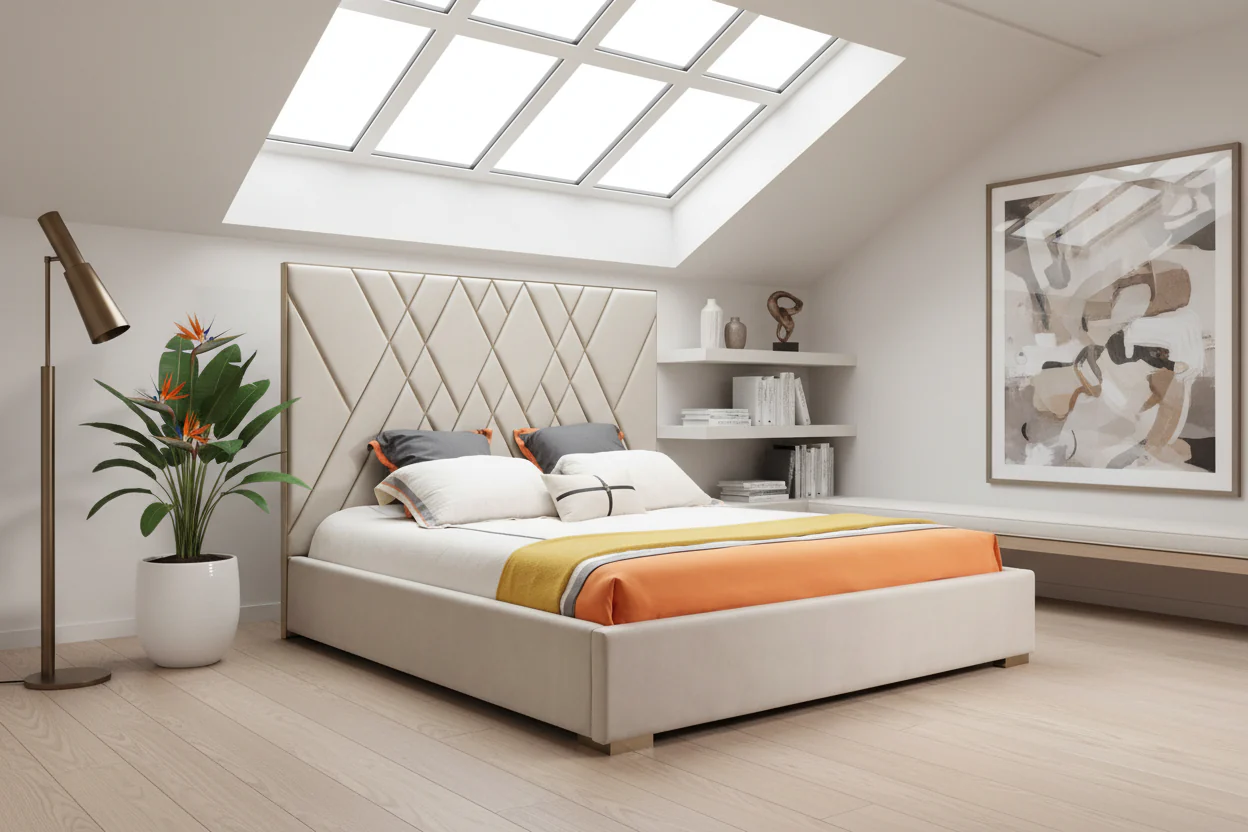 Diamond Luxe Upholstered Bed - Image 8