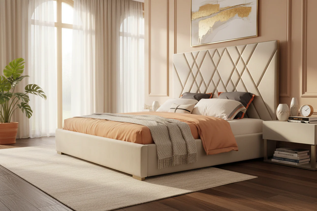 Diamond Luxe Upholstered Bed - Image 9