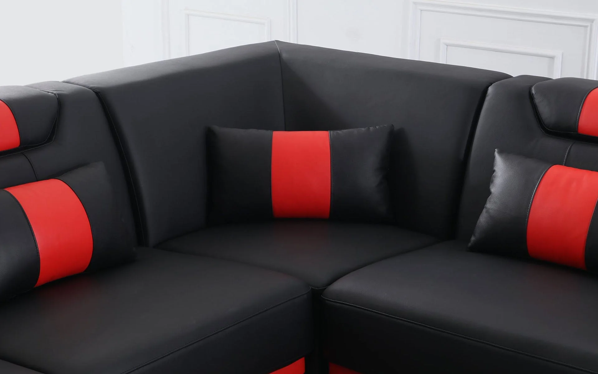Eli Leather Sectional Sofa with LED Lights | Futuristic Furniture - Image 7