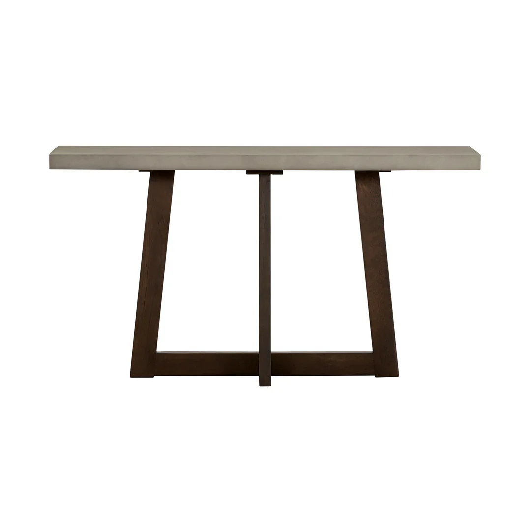 Elodie Concrete and Wood Console Table - Image 12