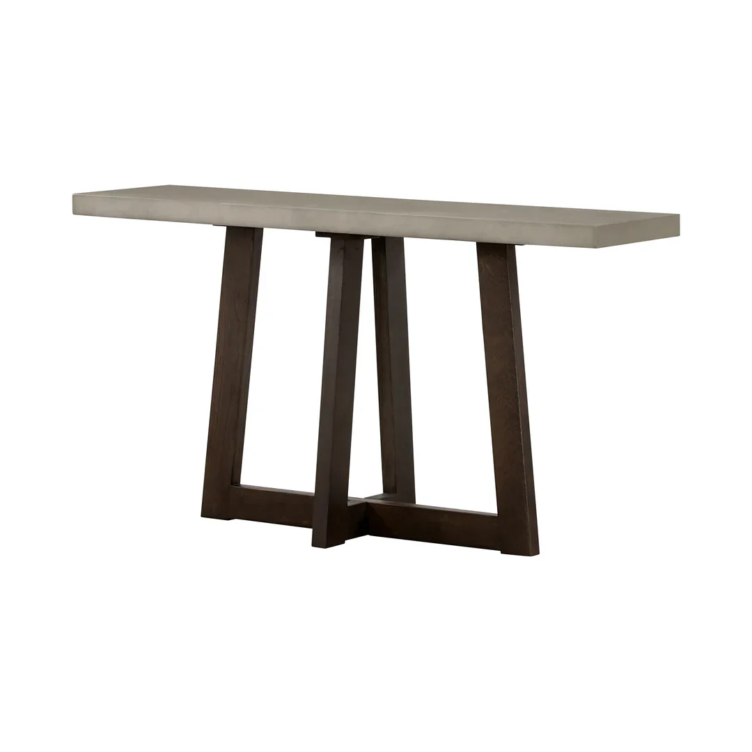 Elodie Concrete and Wood Console Table - Image 13