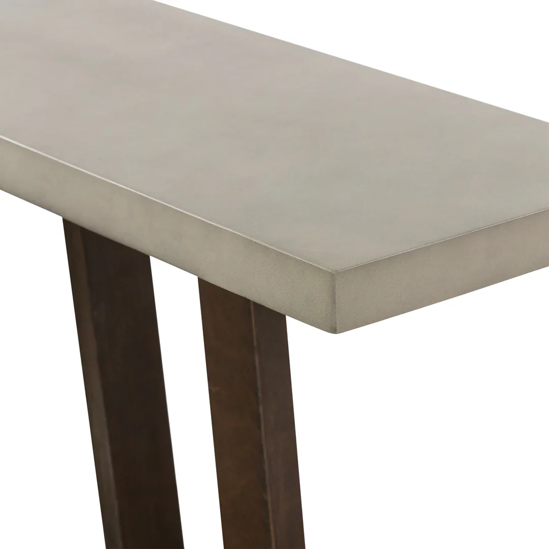 Elodie Concrete and Wood Console Table - Image 16