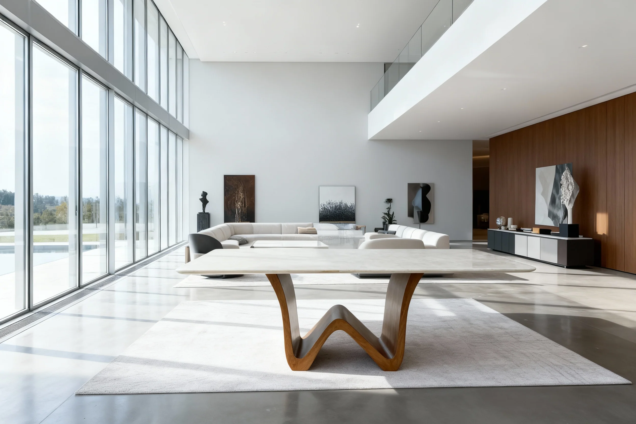 Eterna Frost Luxury Marble Dining Table - Image 2