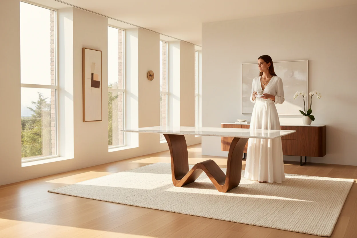 Eterna Frost Luxury Marble Dining Table - Image 4