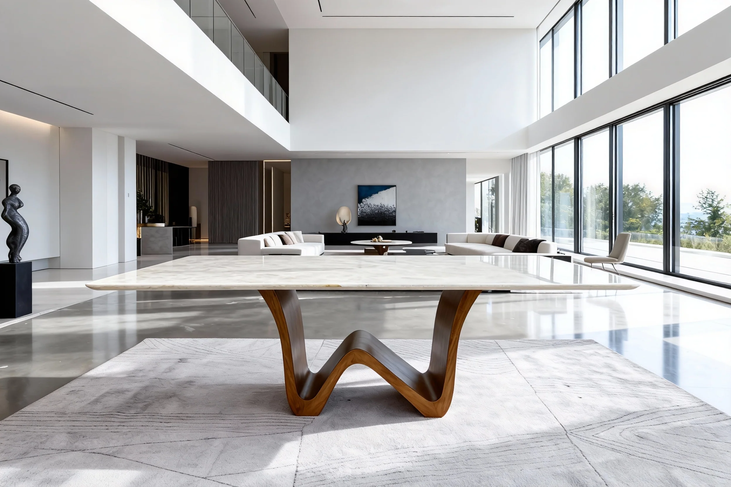 Eterna Frost Luxury Marble Dining Table - Image 6