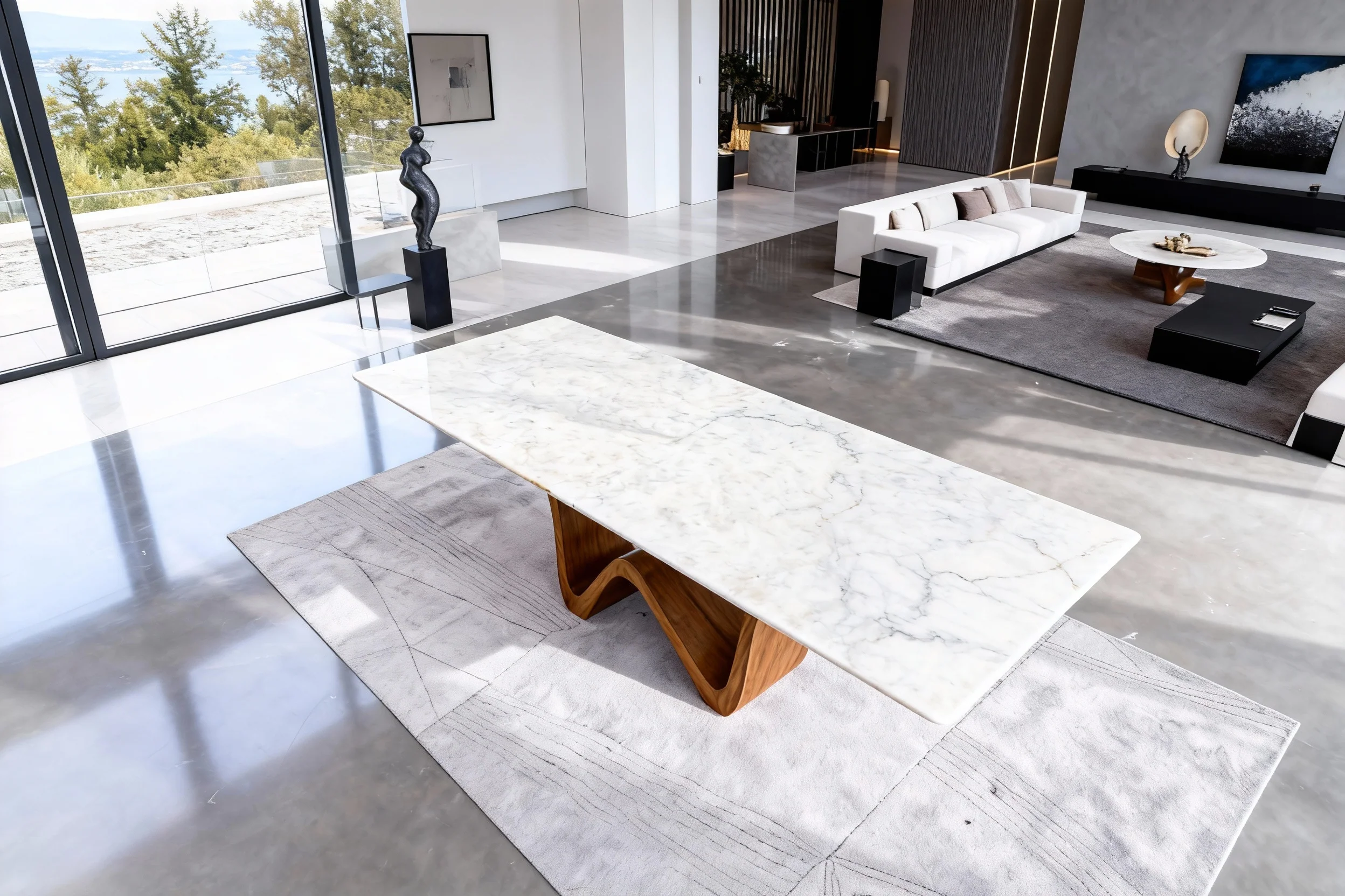Eterna Frost Luxury Marble Dining Table - Image 7