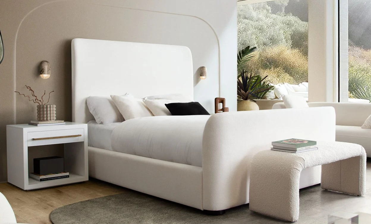 Eve Upholstered Sleigh Platform Bed - Image 11