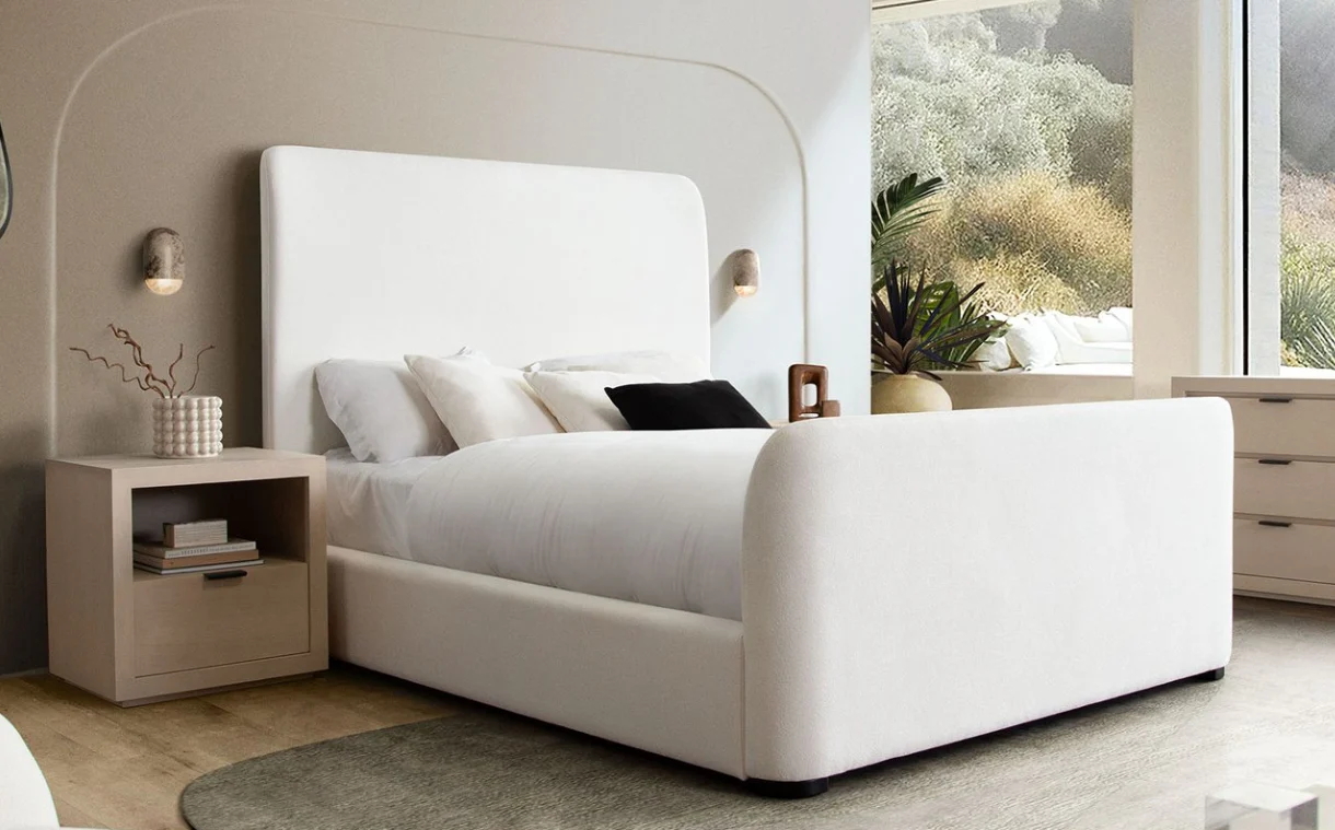 Eve Upholstered Sleigh Platform Bed - Image 12