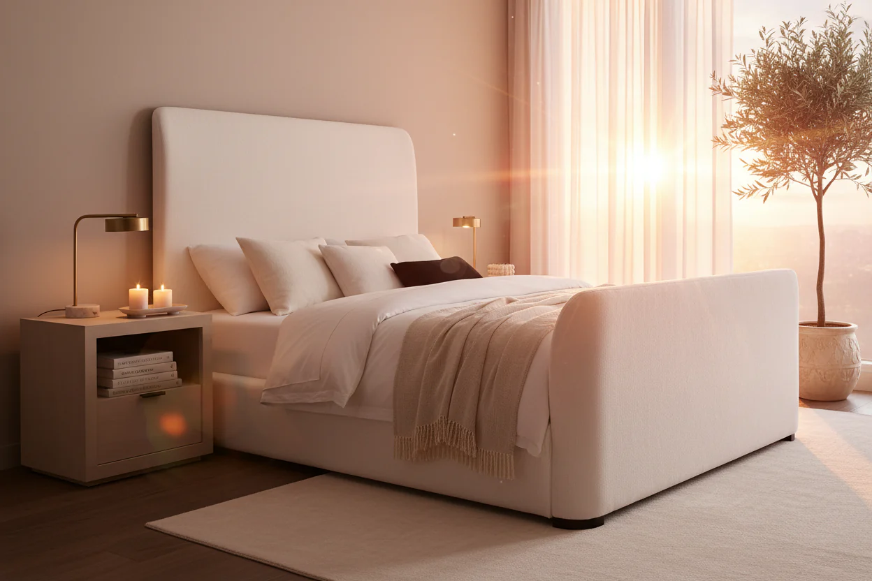Eve Upholstered Sleigh Platform Bed - Image 2