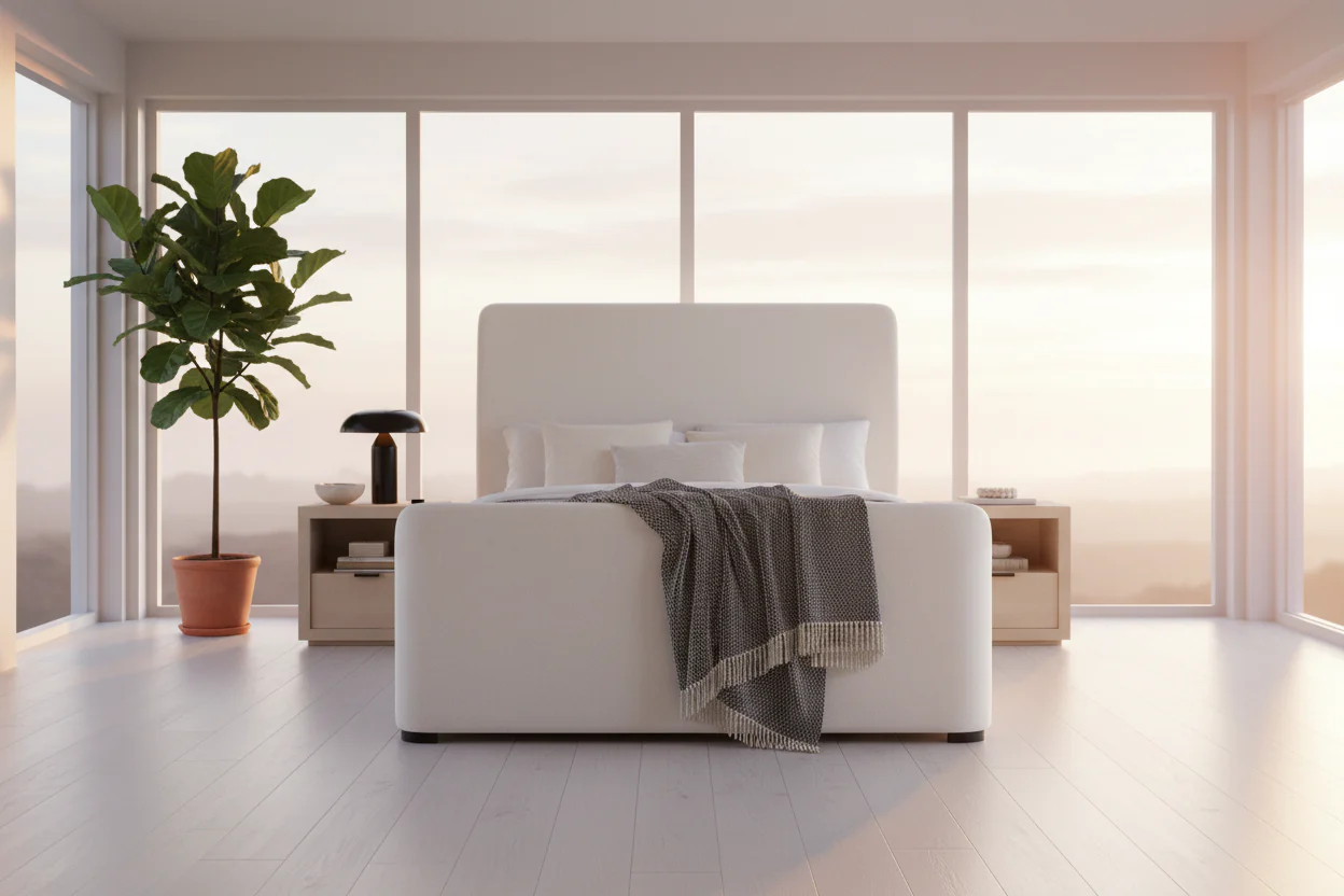 Eve Upholstered Sleigh Platform Bed - Image 7