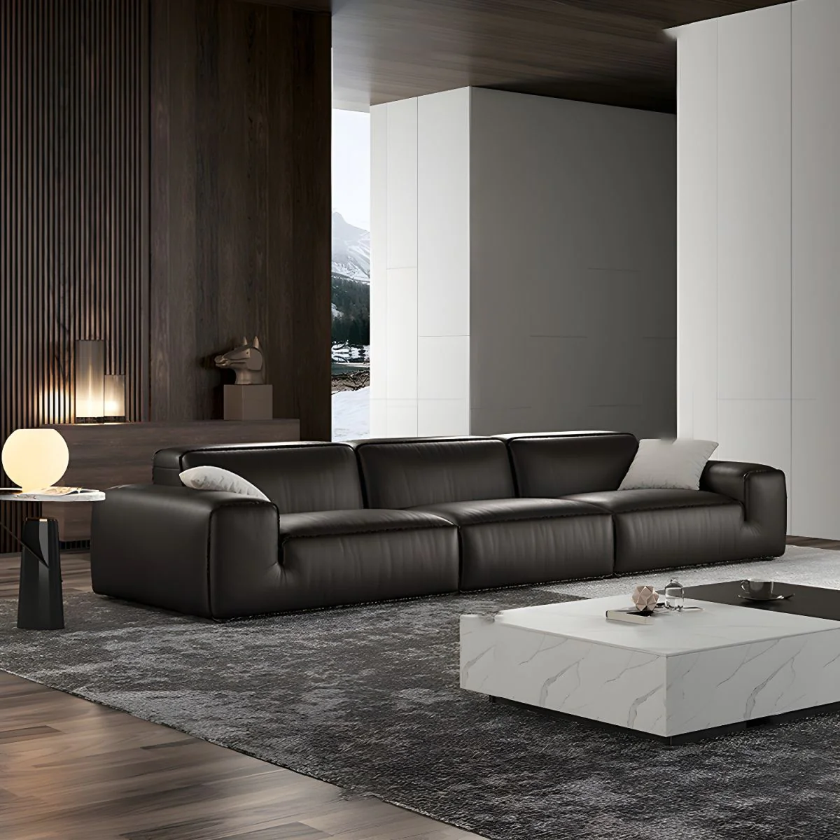 Executive Horizon Leather Sectional - Image 4