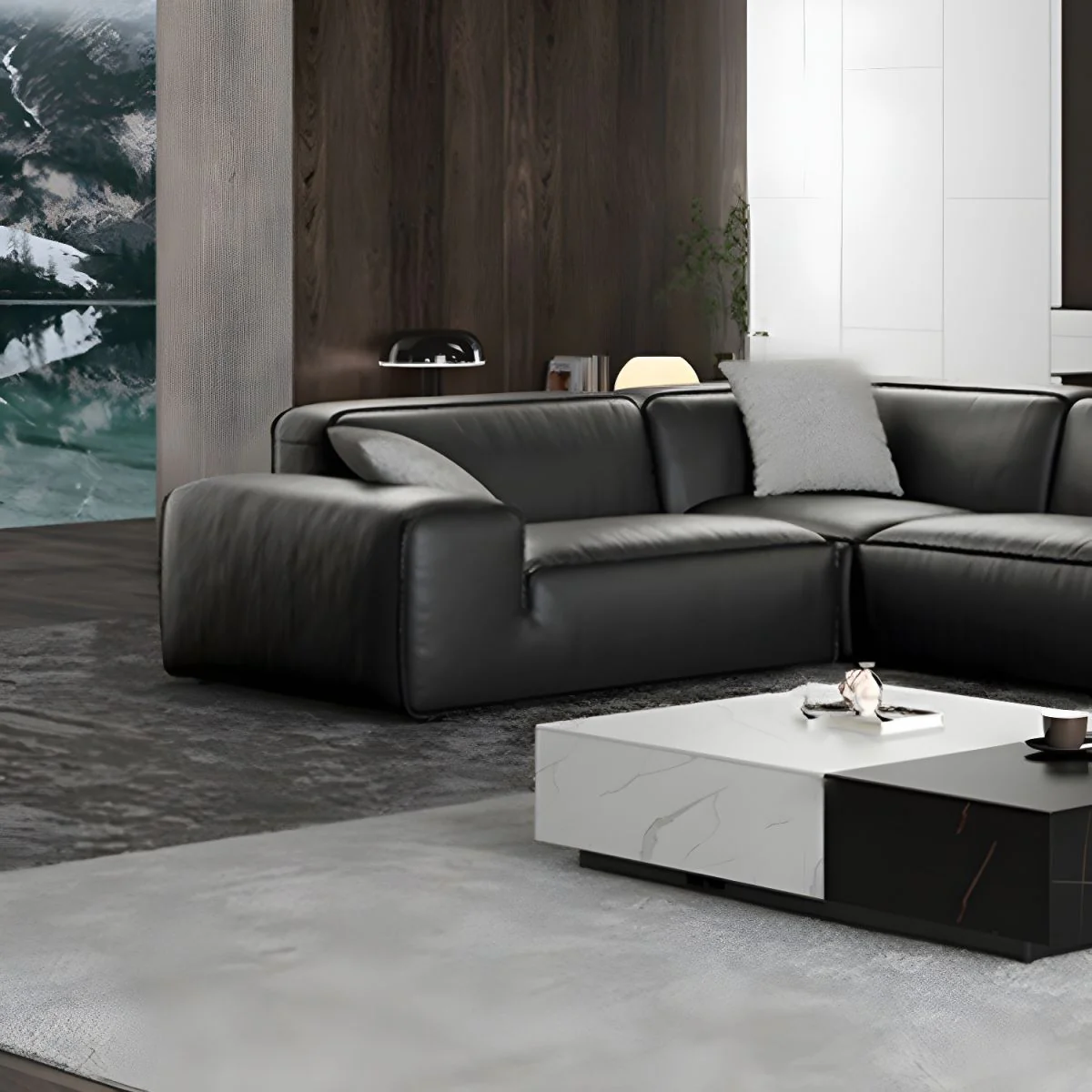 Executive Horizon Leather Sectional - Image 5